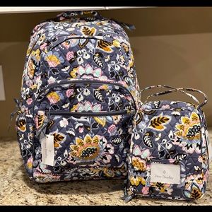 Vera Bradley Backpack CHARMONT MEADOW & lunchbox
